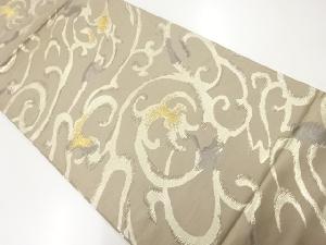 アンティーク　花唐草模様織出し袋帯（材料）